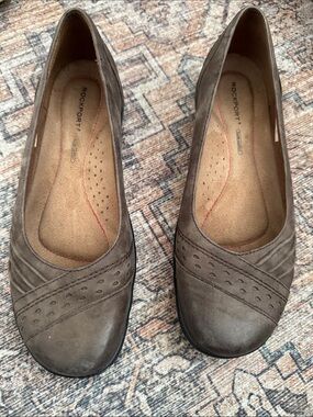 Rockport Taupe Slip-On Comfort Flats